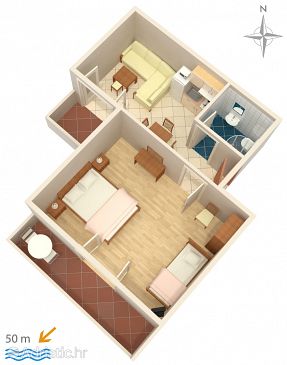 Plan Palit, Plan u smještaju tipa apartment, dopusteni kucni ljubimci i WIFI.
