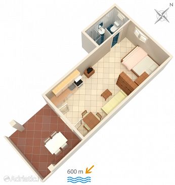 Studio flat AS-5071-a - Apartments Banjol (Rab) - 5071