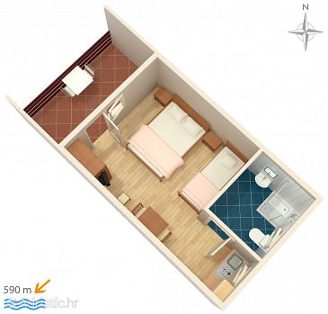 Studio flat AS-5102-a - Apartments Murter (Murter) - 5102