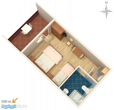 Studio flat AS-5102-d - Apartments Murter (Murter) - 5102