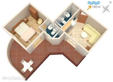 Plan Jezera, Plan u smještaju tipa apartment.