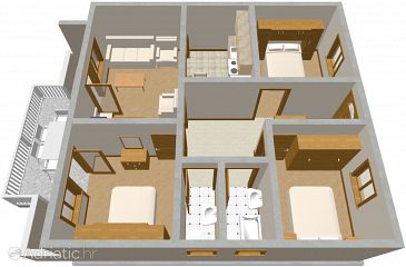 Apartment A-519-a - Apartments Podgora (Makarska) - 519