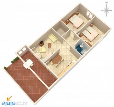 Apartment A-523-b - Apartments Mandre (Pag) - 523