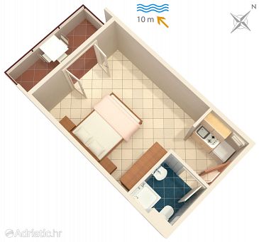 Studio flat AS-5231-a - Apartments Uvala Pokrivenik (Hvar) - 5231