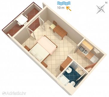 Studio flat AS-5231-d - Apartments Uvala Pokrivenik (Hvar) - 5231