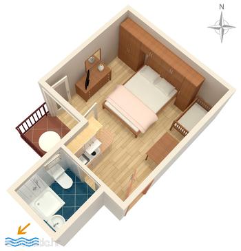 Studio flat AS-5235-a - Apartments and Rooms Makarska (Makarska) - 5235