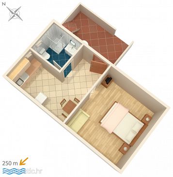 Apartment A-527-f - Apartments Metajna (Pag) - 527