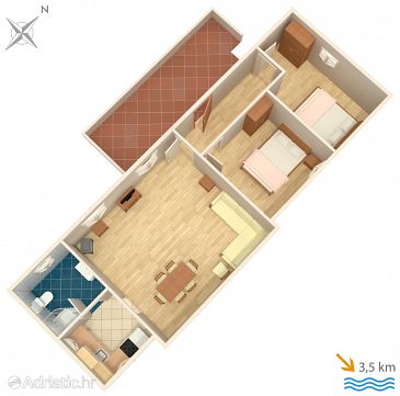 Plan Županje, Plan u smještaju tipa apartment.