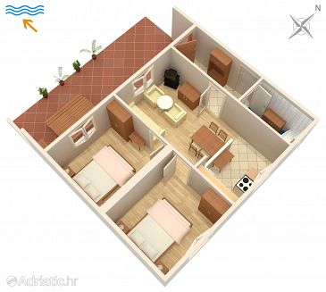 Apartment A-5351-a - Apartments Punat (Krk) - 5351