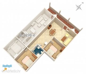 Apartment A-5398-h - Apartments and Rooms Njivice (Krk) - 5398