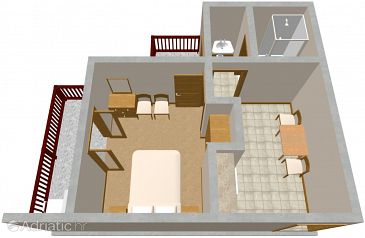 Studio flat AS-540-a - Apartments and Rooms Vrboska (Hvar) - 540