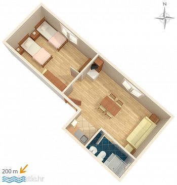 Apartment A-5545-a - Apartments and Rooms Novi Vinodolski (Novi Vinodolski) - 5545