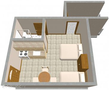 Studio flat AS-566-a - Apartments Sućuraj (Hvar) - 566