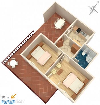 Plan Hvar, Plan u smještaju tipa apartment, dopusteni kucni ljubimci i WIFI.