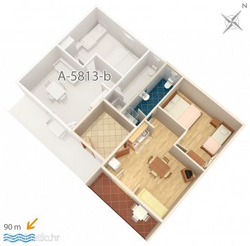 Apartment A-5813-a - Apartments Privlaka (Zadar) - 5813