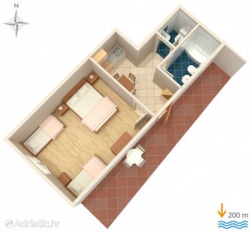 Apartment A-6057-d - Apartments Baška Voda (Makarska) - 6057