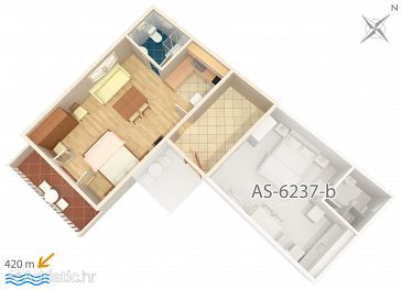 Studio flat AS-6237-a - Apartments Tribunj (Vodice) - 6237