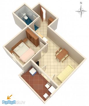 Apartment A-6405-e - Apartments Mandre (Pag) - 6405