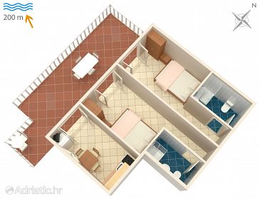Apartment A-6426-c - Apartments Metajna (Pag) - 6426