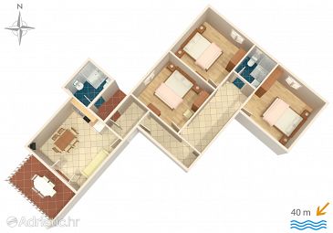 Apartment A-6498-a - Apartments Metajna (Pag) - 6498