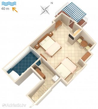Studio flat AS-6656-a - Apartments Tučepi (Makarska) - 6656