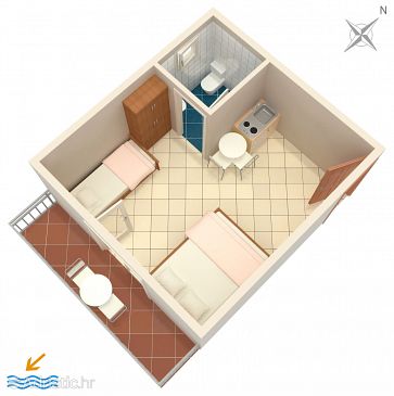Studio flat AS-6745-b - Apartments Podaca (Makarska) - 6745