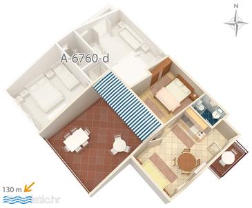 Apartment A-6760-c - Apartments Promajna (Makarska) - 6760