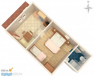 Studio flat AS-6762-a - Apartments Baška Voda (Makarska) - 6762