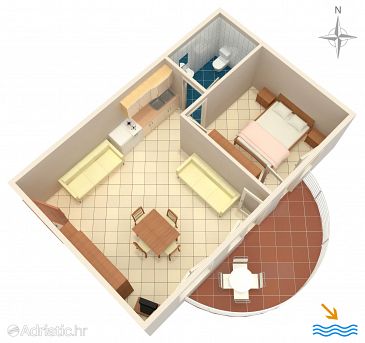 Apartment A-6863-c - Apartments Rastići (Čiovo) - 6863