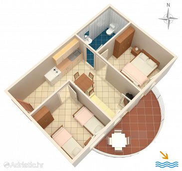 Apartment A-6863-f - Apartments Rastići (Čiovo) - 6863