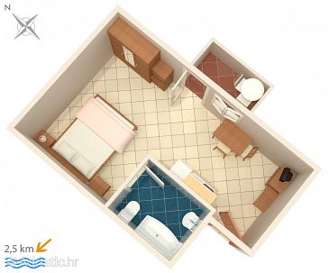 Studio flat AS-6926-c - Apartments Fiorini (Novigrad) - 6926