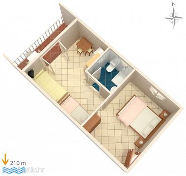 Studio flat AS-7532-f - Apartments Duće (Omiš) - 7532