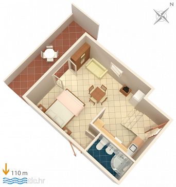 Studio flat AS-7574-b - Apartments Bušinci (Čiovo) - 7574