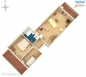 Studio flat AS-8424-b - Apartments Ždrelac (Pašman) - 8424
