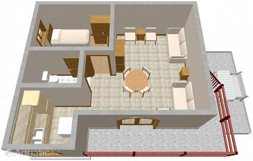 Plan Sveti Petar, Plan u smještaju tipa apartment, WIFI.