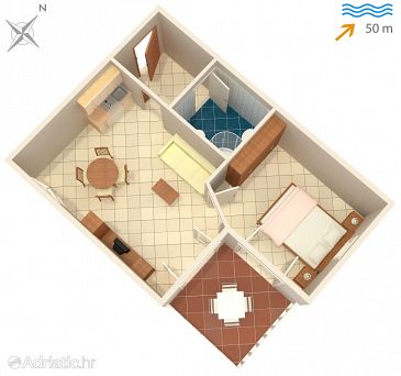 Apartment A-8625-b - Apartments Okrug Gornji (Čiovo) - 8625