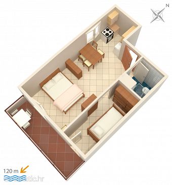 Studio flat AS-863-a - Apartments Biograd na Moru (Biograd) - 863