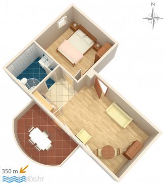 Apartment A-8660-a - Apartments Vinišće (Trogir) - 8660