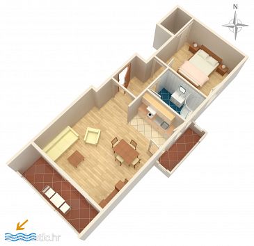 Apartment A-9349-d - Apartments Novalja (Pag) - 9349