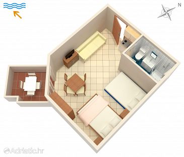 Studio flat AS-9361-e - Apartments Novalja (Pag) - 9361