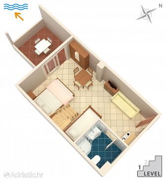 Studio flat AS-9361-f - Apartments Novalja (Pag) - 9361