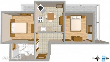 Apartment A-945-b - Apartments Duće (Omiš) - 945