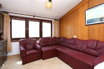 Living room Makarska, Living room u smještaju tipa apartment, dopusteni kucni ljubimci i WIFI.