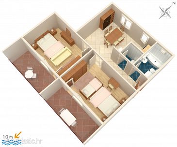 Apartment A-961-a - Apartments Brodarica (Šibenik) - 961