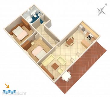 Apartment A-965-c - Apartments Grebaštica (Šibenik) - 965