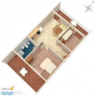 Apartment A-974-a - Apartments Seget Vranjica (Trogir) - 974