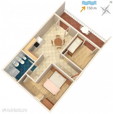 Apartament A-974-b - Apartamenty Seget Vranjica (Trogir) - 974