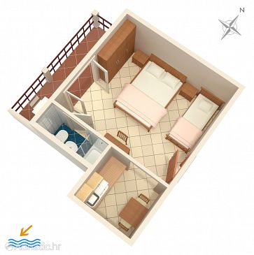 Studio flat AS-996-a - Apartments Pasadur (Lastovo) - 996