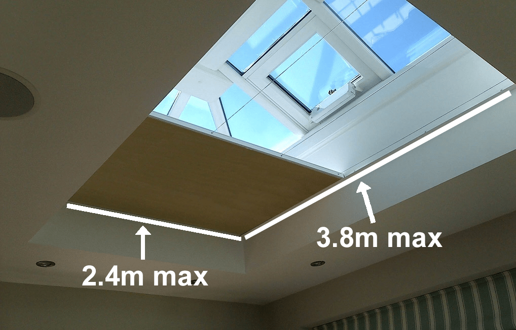 VALE Premium Motorised Flat Roof/Lantern Blinds