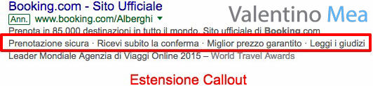 Estensioni Callout Google AdWords